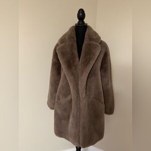 Zara Teddy Jacket in Rich Brown